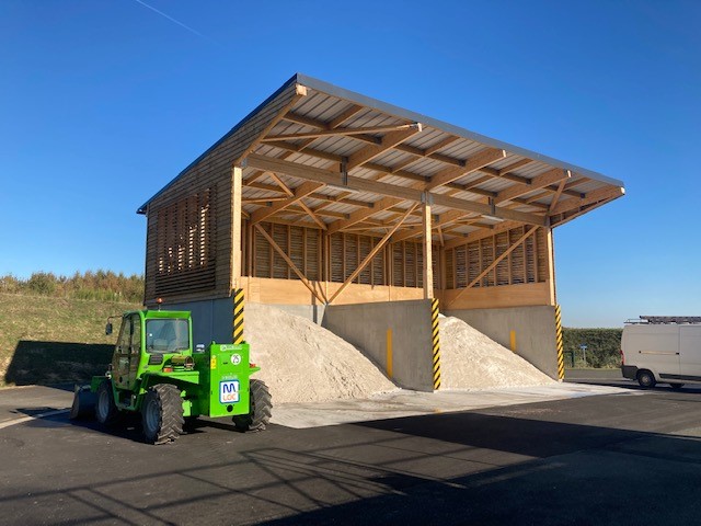 Bâtiment de stockage de sel pour Vinci Autoroutes