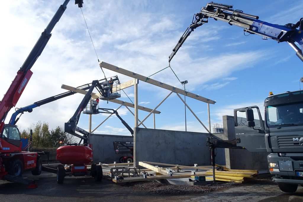 chantier structure charpente